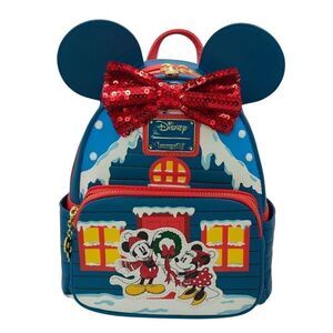 Disney Loungefly Mini Backpack - Mickey And Friends Happy Holidays - NWT